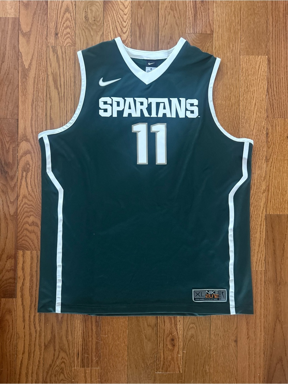 Michigan State Spartans #11 Nike Elite Basketball Jersey Size XL